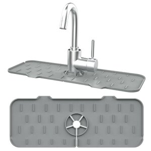 Su Engelleyici Mutfak Banyo Lavabo Musluk Kenarı Silikon Mat Sıçrama Engelleme Matı