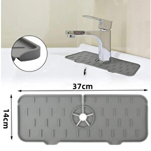 Su Engelleyici Mutfak Banyo Lavabo Musluk Kenarı Silikon Mat Sıçrama Engelleme Matı