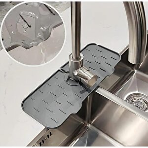 Su Engelleyici Mutfak Banyo Lavabo Musluk Kenarı Silikon Mat Sıçrama Engelleme Matı