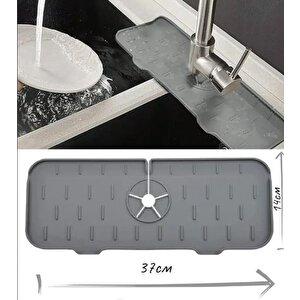 Su Engelleyici Mutfak Banyo Lavabo Musluk Kenarı Silikon Mat Sıçrama Engelleme Matı