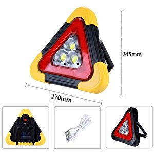 Işıklı Üçgen Led Reflektör Acil Durum Feneri Led Fener