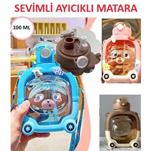 Suluk Motivasyon Matarası Çocuk Okul Suluğu 1000 Ml Sticker Ayıcıklı Matara