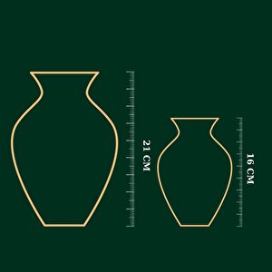 Özel El İşciliği Seramik Lüks Elegans Desenli Vazo Şah Küp Set
