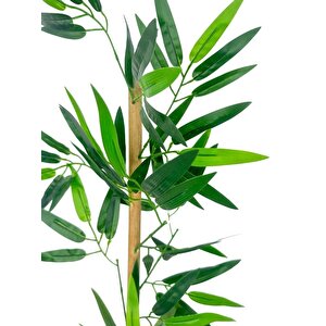 5li Set Yapay Bambu Sopası 8 Yapraklı 70cm Yapay Çiçek Bambu Duvarı Separatör Çiçeği Yapay Çiçek