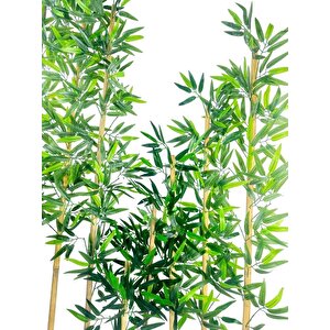 5li Set Yapay Bambu Sopası 8 Yapraklı 70cm Yapay Çiçek Bambu Duvarı Separatör Çiçeği Yapay Çiçek