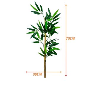 5li Set Yapay Bambu Sopası 8 Yapraklı 70cm Yapay Çiçek Bambu Duvarı Separatör Çiçeği Yapay Çiçek