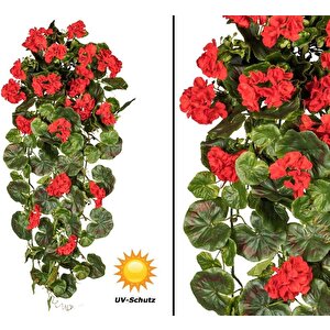 Yapay Çiçek Sarkan Sardunya 80cm 1. Kalite Kırmızı