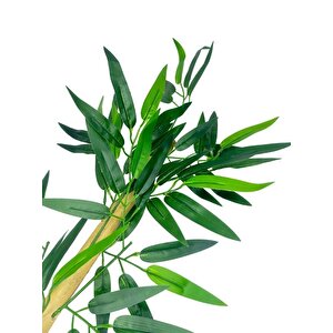 5li Set Yapay Bambu Sopası 16 Yapraklı 150cm Yapay Çiçek Bambu Duvarı Separatör Çiçeği Yapay Çiçek