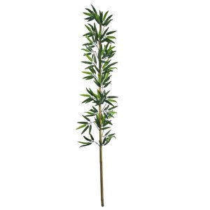 5li Set Yapay Bambu Sopası 17 Yapraklı 160cm Yapay Çiçek Bambu Duvarı Separatör Çiçeği Yapay Çiçek