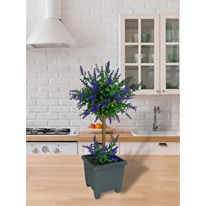 Bonsai Dekoratif Yapay Ağaç Mor Lavantalı Bonzai 48*25cm