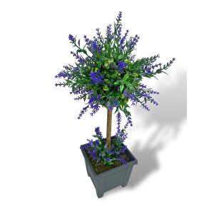 Bonsai Dekoratif Yapay Ağaç Mor Lavantalı Bonzai 48*25cm