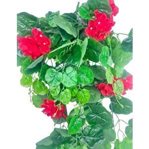 Yapay Çiçek Sarkan Sardunya 80cm Canlı Kırmızı