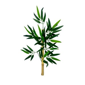 5li Set Yapay Bambu Sopası 6 Yapraklı 50cm Yapay Çiçek Bambu Duvarı Separatör Çiçeği Yapay Çiçek