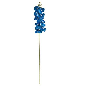 Yapay Çiçek İndigo Mavi Islak Orkide Uzun Dal 90 Cm Orkide