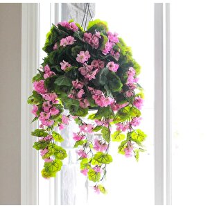 Yapay Çiçek Sarkan Sardunya 80cm 1. Kalite Pembe