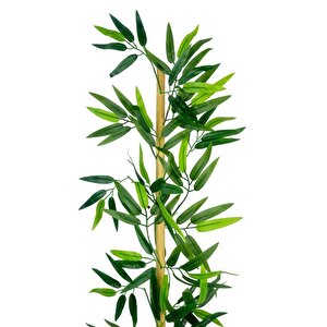 5li Set Yapay Bambu Sopası 20 Yapraklı 190cm Yapay Çiçek Bambu Duvarı Separatör Çiçeği Yapay Çiçek