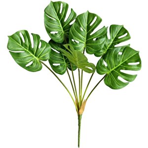 Yapay Çiçek Monstera 7 Dallı 65cm Salon Çiçeği Yapay Çiçek
