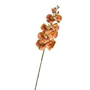 Yapay Çiçek Somon Rengi Islak Orkide Uzun Dal 90 Cm Orkide