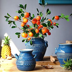 Yapay Portakal Dalı 87cm Yapay Çiçek Portakal Ağacı Dalı