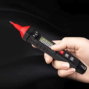 Mayilon Ht121 Kalem Tip Akıllı Multimetre Işıklı Ve Sesli Alarm Fenerli