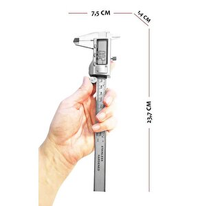 Aek-tech Paslanmaz Çelik Dijital Kumpas 150mm