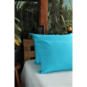 Ranforce Yan Yatış Yastık Kılıfı Turkuaz-40 X 120