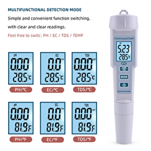 Aek-tech Ph-686 4'ü 1 Arada Ph Metre Tds Ec Ve Sıcaklık Ölçer