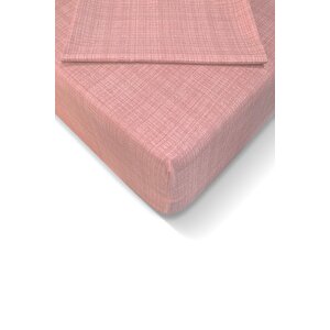 Ranforce 120*200 Cm Lastikli Çarşaf Seti Pudra-120x200