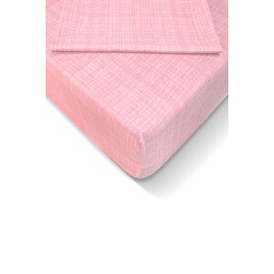 Ranforce 100*200 Cm Lastikli Çarşaf Seti Toz Pembe-100 X 200
