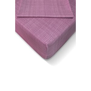 Ranforce 120*200 Cm Lastikli Çarşaf Seti Gül Kurusu-120x200