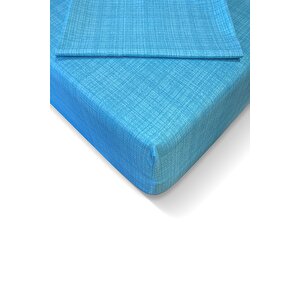 Ranforce 100*200 Cm Lastikli Çarşaf Seti Turkuaz-100 X 200