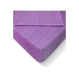 Ranforce 120*200 Cm Lastikli Çarşaf Seti Mor-120x200