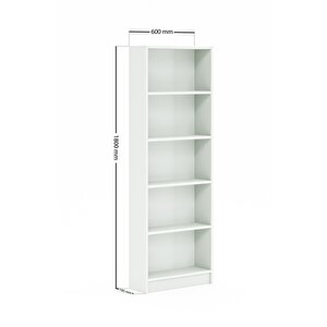 Kts2 Modern Kitaplık 5 Raflı 60x180 cm Beyaz