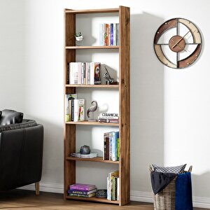 Kts2 Modern Kitaplık 5 Raflı 60x180 cm Çam