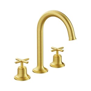A4289125 Origin Classic (3 Delikli Lavabolar İçin) Fırçalı Altın Lavabo Bataryası