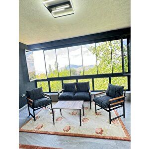 Asil Bahçe Balkon Mobilyası, Bahçe Takımı Çay Seti Oturma Grubu, Cafe Mobilyası Açık Krem