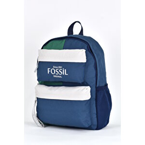 Fossil Unisex Çok Gözlü Günlük Seyahat Okul Sırt Çantası Lacivert 9512