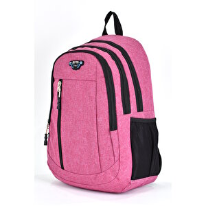 Unisex Ortopedik Çok Gözlü Günlük Seyahat Okul Sırt Çantası Pembe 5057