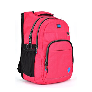 Unisex Ortopedik Çok Gözlü Günlük Seyahat Okul Sırt Çantası Pembe 2238
