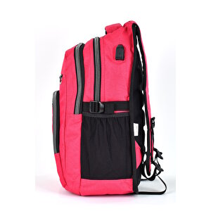 Unisex Ortopedik Çok Gözlü Günlük Seyahat Okul Sırt Çantası Pembe 2238