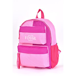Fossil Unisex Çok Gözlü Günlük Seyahat Okul Sırt Çantası Pembe 9512