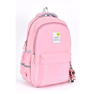 Unisex Ortopedik Çok Gözlü Günlük Seyahat Okul Sırt Çantası Pembe 51709