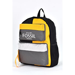 Fossil Unisex Çok Gözlü Günlük Seyahat Okul Sırt Çantası Gri 9512