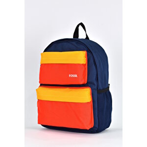 Fossil Unisex Çok Gözlü Günlük Seyahat Okul Sırt Çantası Lacivert 9503