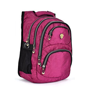 Unisex Ortopedik Çok Gözlü Günlük Seyahat Okul Sırt Çantası Pembe 2226