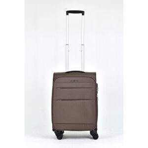 Pierre Cardin Ultra Light Hafif Lüx Kumaş 3'lü Valiz Seti Kahverengi Pc4200