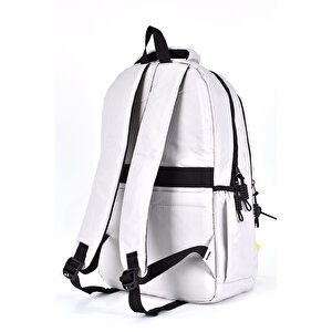 Elatae Unisex Ortopedik Çok Gözlü Günlük Seyahat Okul Sırt Çantası Beyaz 51691