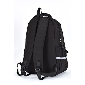 Elatae Unisex Ortopedik Çok Gözlü Günlük Seyahat Okul Sırt Çantası Siyah 51709