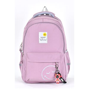 Unisex Ortopedik Çok Gözlü Günlük Seyahat Okul Sırt Çantası Lila 51709