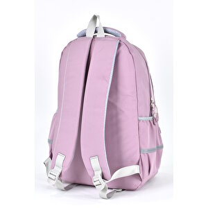 Elatae Unisex Ortopedik Çok Gözlü Günlük Seyahat Okul Sırt Çantası Lila 51709